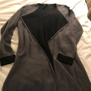 Joan Vass Long Open Front Sweater